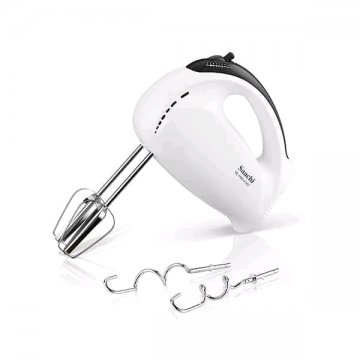 SAACHI HAND MIXER,7 SPEED,STEEL BEATERS AND HOOKS,HIGH QUALITY AND DURABLE,WHITE