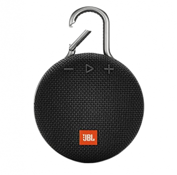 CLIP 3 BLUETOOTH SPEAKER ,CRYSTAL CLEAR SOUND,NOISE CANCELLING,WIRELESS STREAMING,UP TO 10 HOURS OF PLAYTIME,WATERPROOF & DURABLE,CLIP & PLAY,BLACK BY JBL