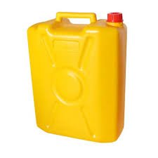 JERRYCAN 20L,MOULDED CARRYING HANDLE,HIGH DENSITY POLYTHENE MATERIAL,THREADED NECK FOR EASY FILLING, YELLOW