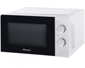 HISENSE MICROWAVE 20L,6 POWER SETTINGs,DEFROST FUNCTION,DURABLE DOOR DESIGN,360° ROTATING HEATING PLATE, 700W GOLDEN PROPORTION TRANSFER HEAT AND 30 MIN COOKING TIME