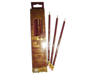 HB PENCILS,GRAPHITE,42001-E12CB,SUPERIOR QUALITY,HIGH BREAK RESISTANCE BY DOLPHIN