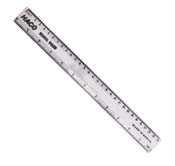 LONG RULER 30CM,TRANSPARENT,PLASTIC,SUITABLE FOR STUDENTS,ENGINEERS AND CRAFTSMAN BY HACO