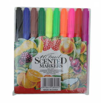 PAINTING MARKERS 10PCS,FRUIT SCENTED,BRIGHT AND BEAUTIFUL COLORS,SMOOTHY RUN,INSPIRE IMAGINATIONS,LASTING CREATION