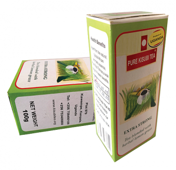 KISUBI TEA LEAVES 100g,BLENDED WITH HERBAL LEMON GRASS,SWEETNESS,AROMA, GRASS,PURE,EXTRA STRONG,BROWN