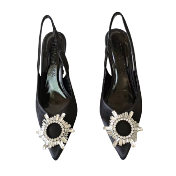 MID HEEL SHOES FOR LADIES,BACKLESS,3inch,POINTED FRONT,UNIQUE, BY PRIMADONNA COLLECTIONS