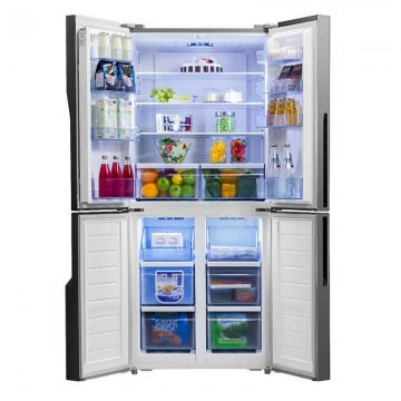 HISENSE 561L REFRIGERATOR,SIDE BY SIDE WITH FREEZER,MULTI AIR FLOW,MULTI DOOR,LED DISPLAY,BLACK MIRROR FINISH