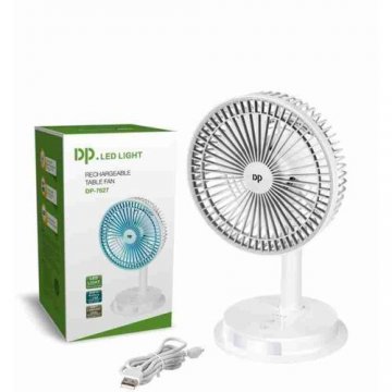 TABLE FAN, BUILTIN LED LIGHT AND BATTERY,USB,3 GEAR WINDS,RECHARGEABLE