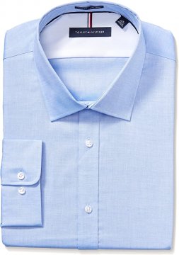 TOMMY FORMAL SHIRT,PALE BLUE,FRONT BUTTON FASTENING,LONG SLEEVES,CLASSIC COLLAR,SOFT,BREATHABLE COTTON FABRIC