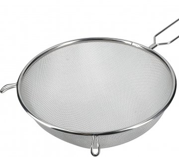 SIEVE 25cm,EXTRA LARGE,STAINLESS STEEL,DURABLE,SILVER BY KITCHEN CRAFT