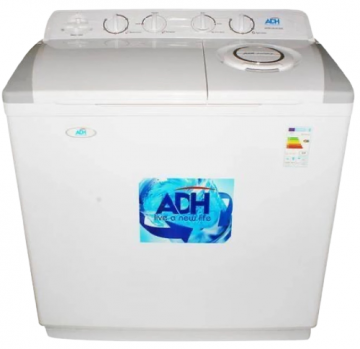 ADH WASHING MACHINE 13KG TOP LOADER, SEMI-AUTO,TWIN TUB,WASH&DRY,HIGH EFFICIENCY,QUICK WASH,STAINLESS STEEL DRUM,ELECTRONIC CONTROLS WITH DIGITAL READ OUT AND CYCLE STATUS IN WHITE