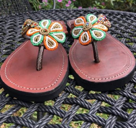 Beaded Women Leather African Craft Shoes