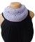 SCARF- LOWER EDGED INFINITY 59 X12.6cm, PURPLE WITH SMALL BLACK BEADS