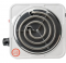 COILED HOT PLATE STOVE, ELECTRICAL 1000W,SINGLE BURNER,EASY TO CLEAN,AUTO-THERMOSTAT,OVER HEAT PROTECTION,NON-STICK COATING,WHITE