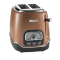 ARIETE TOASTER ART0158, 2 SLICES, 815W POWER, 3 FUNCTIONS, VINTAGE DESIGN, 6 BROWNING LEVELS- COPPER
