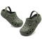 KID'S CROCS, LIGHTWEIGHT CLASSIC SANDALS, ADJUSTABLE BACK STRAP, FLEXIBLE AND COMFORTABLE, DURABLE, ARMY GREEN
