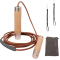 LEATHER JUMP ROPE,ADJUSTABLE LENGTH,FULL BODY WORK OUT,MAXIMUM COMFORT,HIGH QUALITY LEATHER SPEED,SMOOTH AND FAST,BROWN BY CHAMPION