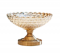 GLASS FRUIT BOWL,ROUND, EXQUISITE, CRYSTAL GLASS, METAL STAND, HIGH QUALITY, STURDY BASE