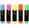 HIGHLIGHTERS PACK OF 5PCS,CHISEL TIP,BRIGHT COLOR,HIGH QUALITY,WATER-BASED INK BY FLAMINGO