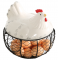 EGG STORAGE BASKET,HEN CERAMIC COVER,RUST FREE,BRIGHT GLAZED SURFACE,ATTRACTIVE BY ARCWARE