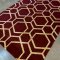 Maroon geometric pattern woolen turkey area rug