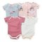 BODYSUIT PACK OF 5 PCS, CUTE COTTON SHORT SLEEVES,BREATHABLE,COMFORTABLE,CRAWLING,NEW BORN CLOTHES