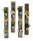 FLOWER HOLDERS,WOODEN,STICKY ON THE WALL,FOR INDOOR AND OUTDOOR DECOR, UNIQUELY DESIGNED IN A RECTANGULAR SHAPE