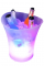 LED ICE BUCKET 5L WITH 7 MULTI-COLOR,GLASS,HIGH QUALITY AND DURABLE,WHITE