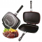 GRILL PAN,DOUBLE SIDED,NONSTICK,ALUMINUM,DURABLE,BLACK, BY DESSINI