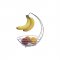 FRUIT BOWL WITH A HOOK,SILVER COLOR,11-INCH DIAMETER,METALLIC