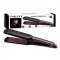 ELECTRIC HAIR STRAIGHTENING IRON WITH CURLYING FUNCTION, BLACK