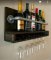 WOODEN WALL GLASS AND BOTTLE RACK, UNIQUELY DESIGNED AND SUITABLE FOR WINE DISPLAY AND GLASS STORAGE