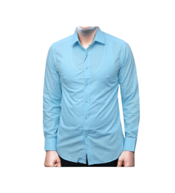 MEN SLIM FIT SHIRTS,100% COTTON, FORMAL BUSINESS SHIRTS, STYLISH LONG SLEEVED SHIRTS, BUTTON DOWN, HARD FASHIONAL COLLAR, BACK SLIM FIT STITCH LINES, SKY BLUE, DIFFERENT SIZES