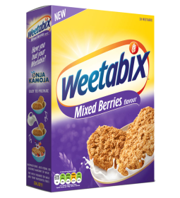 WEETABIX MIXED BERRIES 500g, 250g, 88g,WHOLEGRAIN, NATURAL MIXED BERRIES-FLAVORED, HIGH IN FIBRE & RICH IN VITAMINS AND IRON, BY WEETABIX