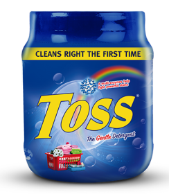 TOSS DETERGENT POWDER  200g,500g,1kg,3.5kg,5kg, LAUNDRY CARE, POWERFUL CLEANING ABILITIES, PLEASANT FRAGRANCE, AND COLOR PROTECTION, EXTREMELY GENTLE ON YOUR HANDS WITH A NICE FRESH SMELL, YELLOW, GREEN, BLUE, BY TOSS